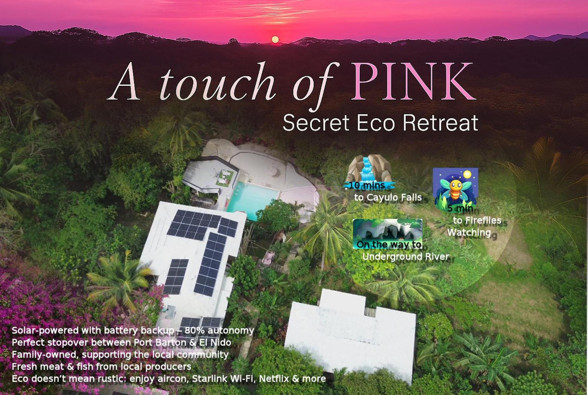 A Touch Of Pink Secret Eco Retreat Near Underground River *